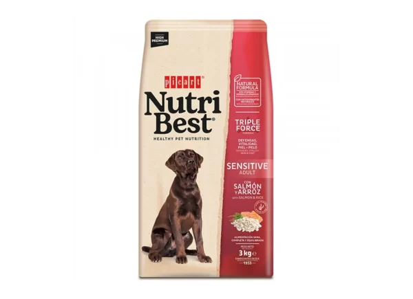 Picart Nutribest High Premium Cão Adulto Sensitive - Salmão e Arroz