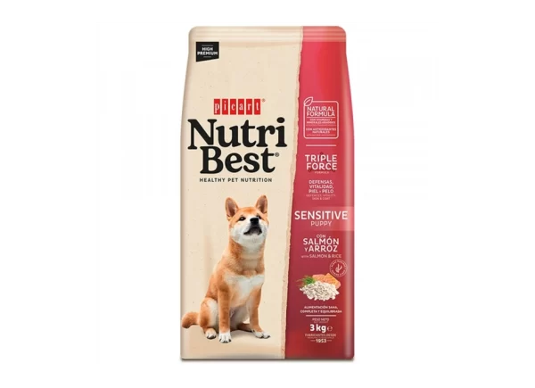 Picart Nutribest High Premium Puppy Sensitive - Salmão e Arroz